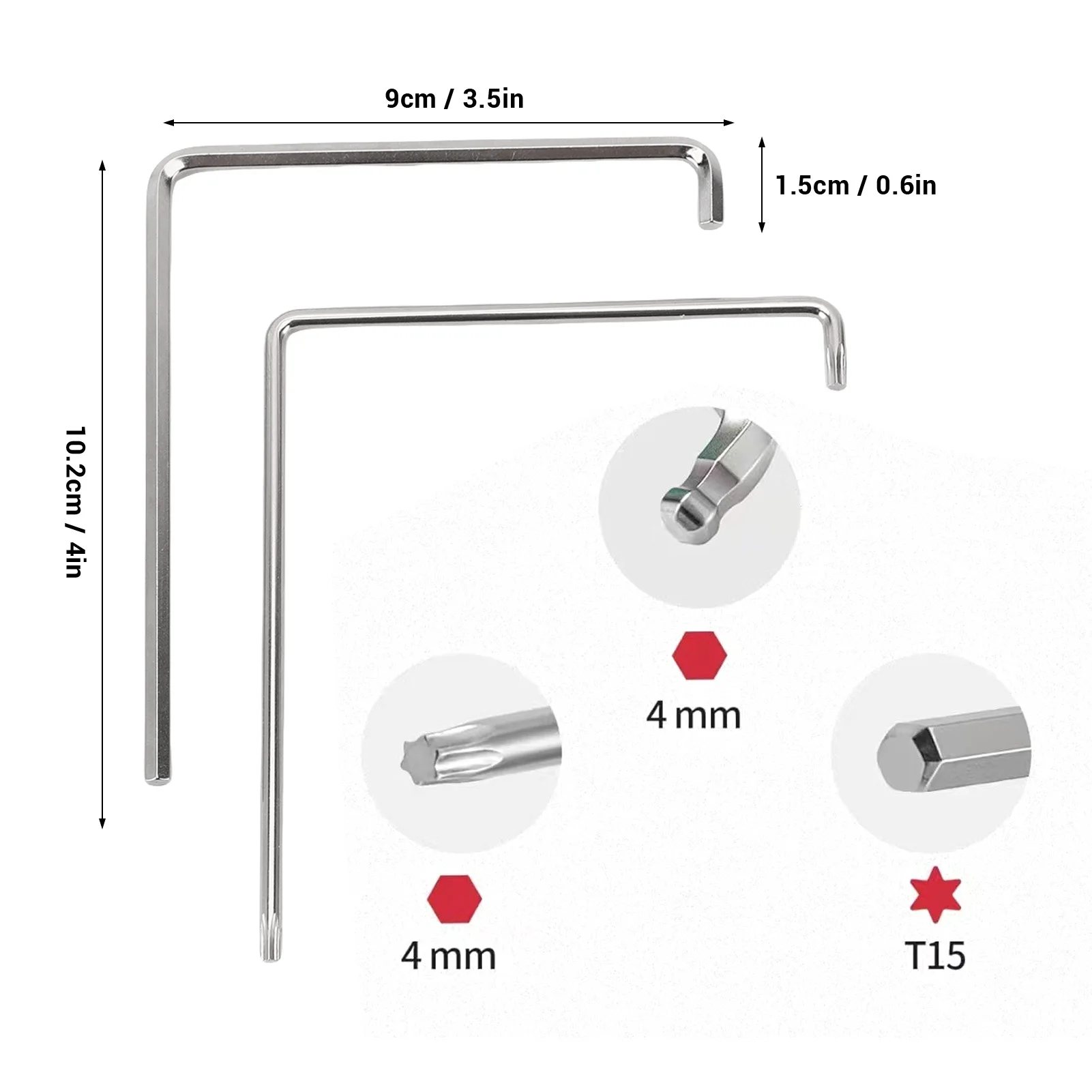 Window Adjustment Tool 59CrV4 Steel User Friendly 4mm and TX15 Window Tensioning Wrench Rugged for Home Renovation