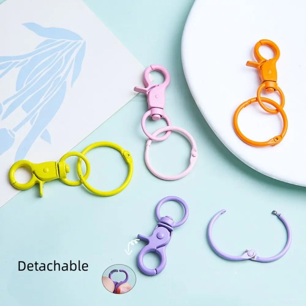 Candy Color Lobster Clasp Hooks Keyring Clip Hook Detachable Jewelry DIY Buckle Connector Jewelry Making Connecting Ring