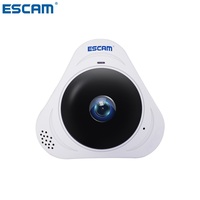 ESCAM Q8 HD 960P 1.3MP 360 Degree Panoramic Monitor Fisheye WIFI IR Infrared Camera With Two Way Audio/Motion Detector MAX 128G