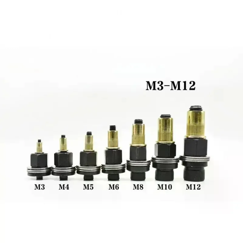 1/3/4/6/7Pcs Manual Riveter Tool Kit For Secure Fastening Hand Rivet Nut Gun Set With M3 M4 M5 M6 M8 M10 M12 Nuts