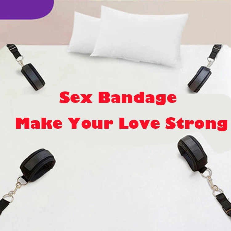 BDSM Bed Restraint Set for Sex with Handcuffs SM Bondage Kits Adult Couple Slave Game Sextoy Erotic Sexope Bed Strap System