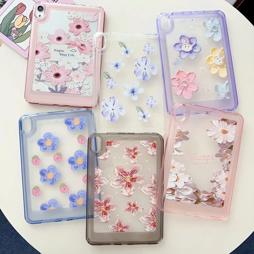 

Oil Painting Flower Case For iPad Pro 12.9 2018 2020 2022 MINI 4 5 6 7 iPad Air 2025 M3 Pro 11 3 Cover IPad 10 10.2 10.9 11" A16