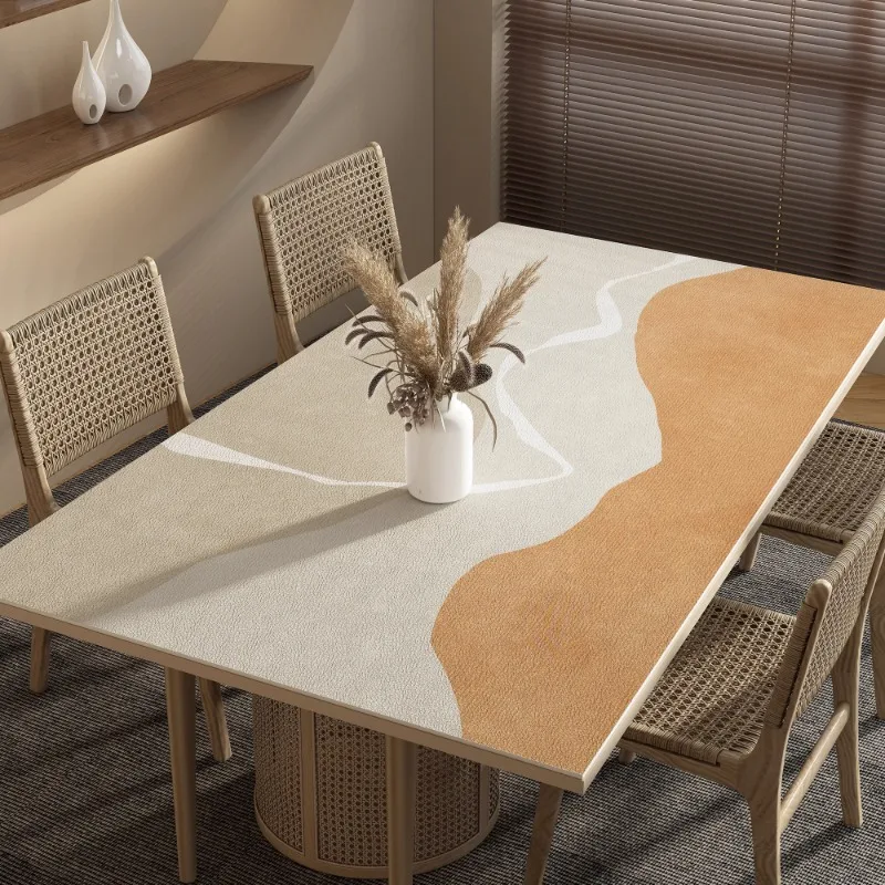 Table mat, oil proof, waterproof, and heat-resistant tablecloth, leather, non washable coffee table, desktop protective pad