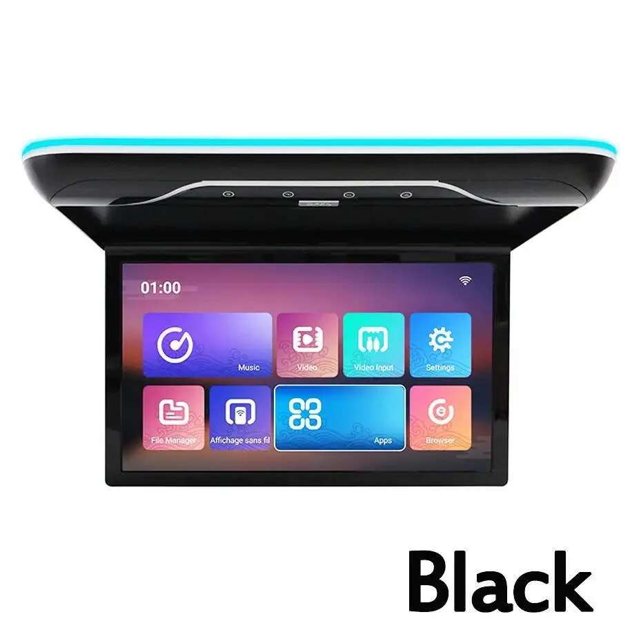 17inch Android 13 Monitor For Dodge Journey CUV Universal Car Roof Ceiling Monitor Screen WIFI USB HDMI Multimedia Video Player
