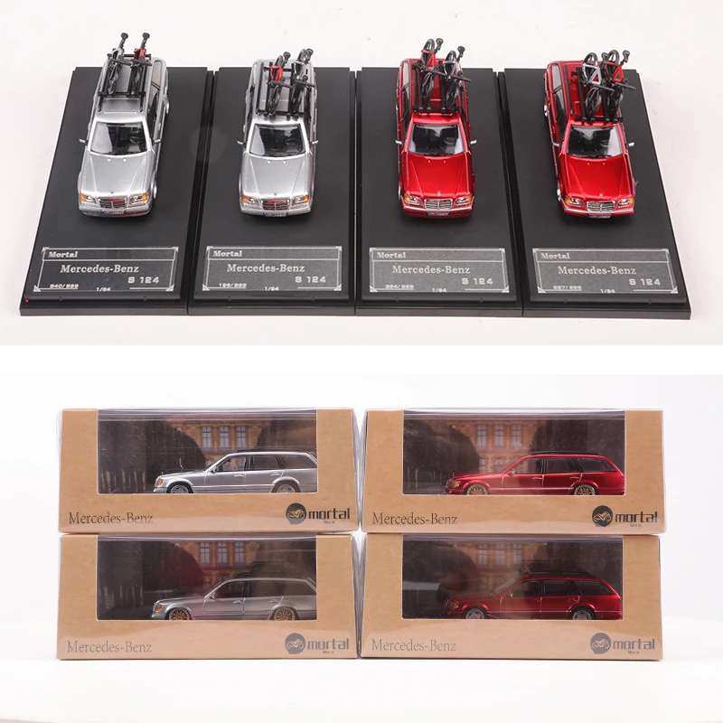 Mortal 1:64 S124 Diecast Alloy Model Car Silver / Gold Wheels Limited edition599