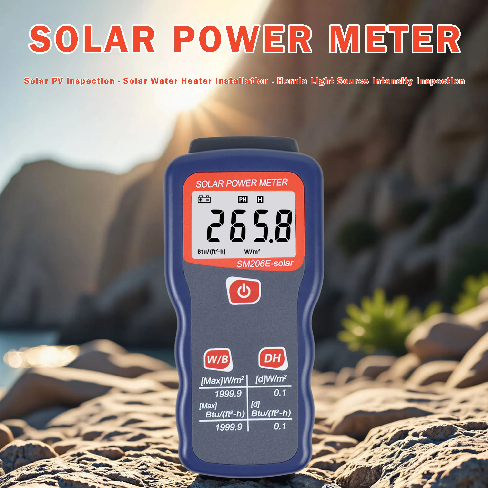 ZIBOO الشمسية الطاقة الشمسية متر الضوء متر اختبار الإشعاع الشمسي البصرية الشمسية SM206E