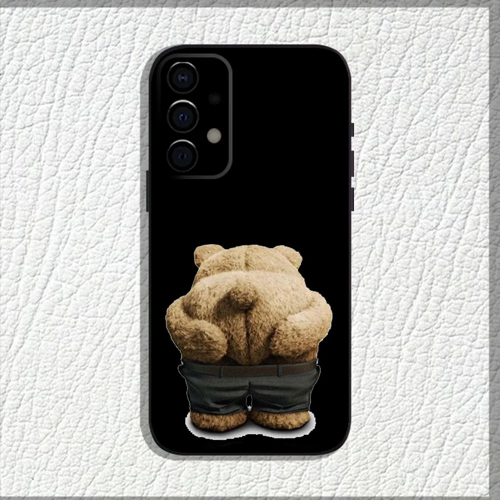 Cute T-Teds-Bear Phone Case For Samsung Galaxy A13,A21s,A22,A31,A32,A52,A53,A71,A80,A91 Soft Black Shell