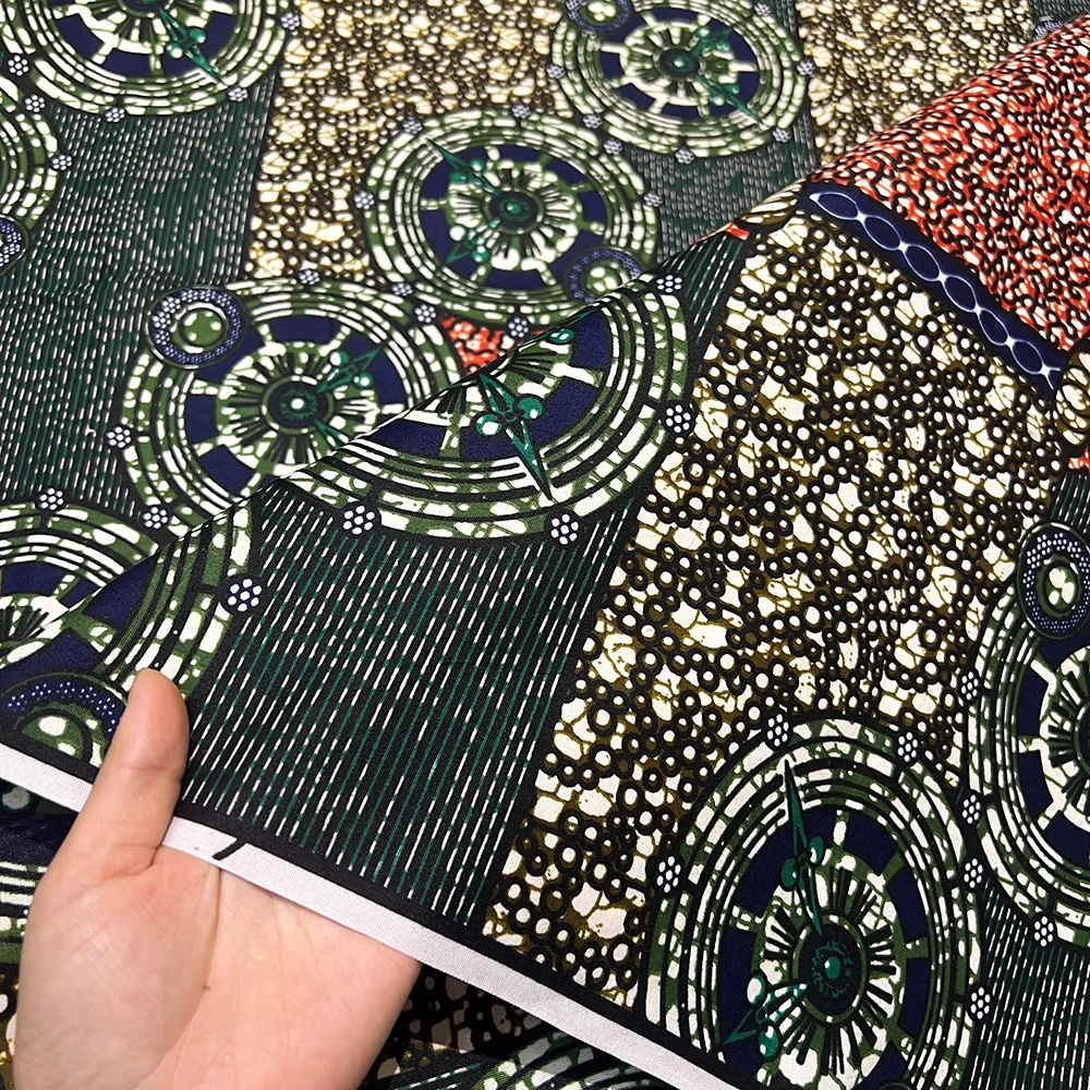 6 ярдов Анкара восковая ткань 2025 Высококачественная африканская ткань с восковым принтом Африканская гарантированная настоящая восковая ткань