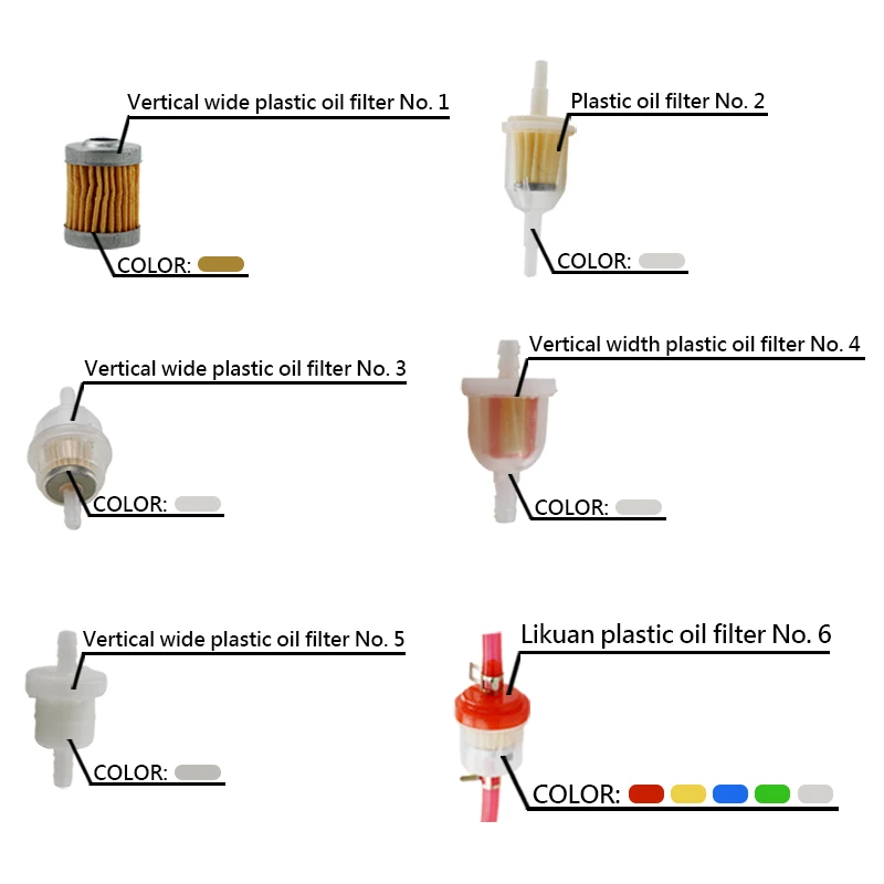 

Motorcycle Parts Tools Plastic Gas Fuel Filter Set Universal For ATV Dirt Bike High Quality Oil Filters Motocross Accessories
