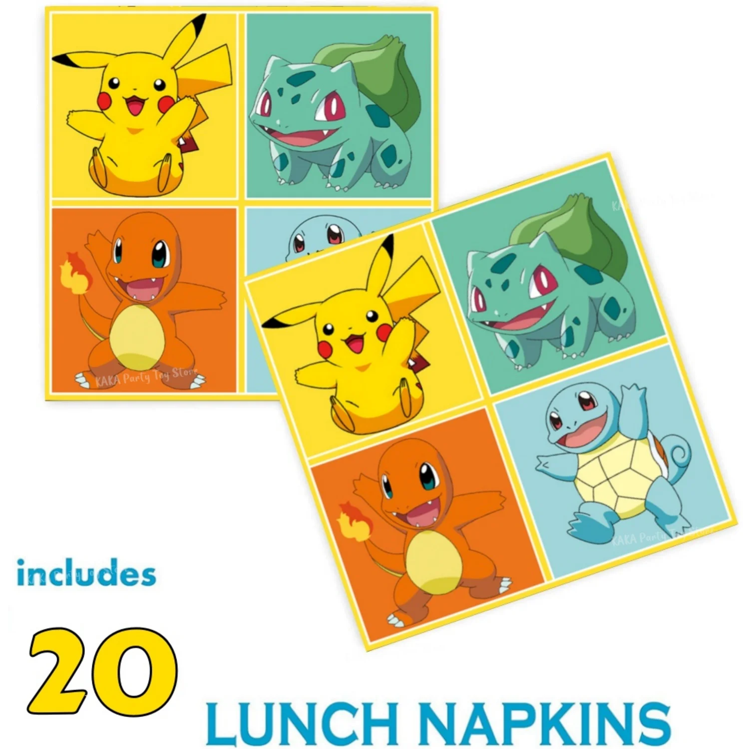 لوازم حفلات أعياد الميلاد من بوكيمون - مجموعة أدوات مائدة بيكاتشو، أطباق ورقية، أكواب مناديل، ديكورات حفلات الأطفال #6