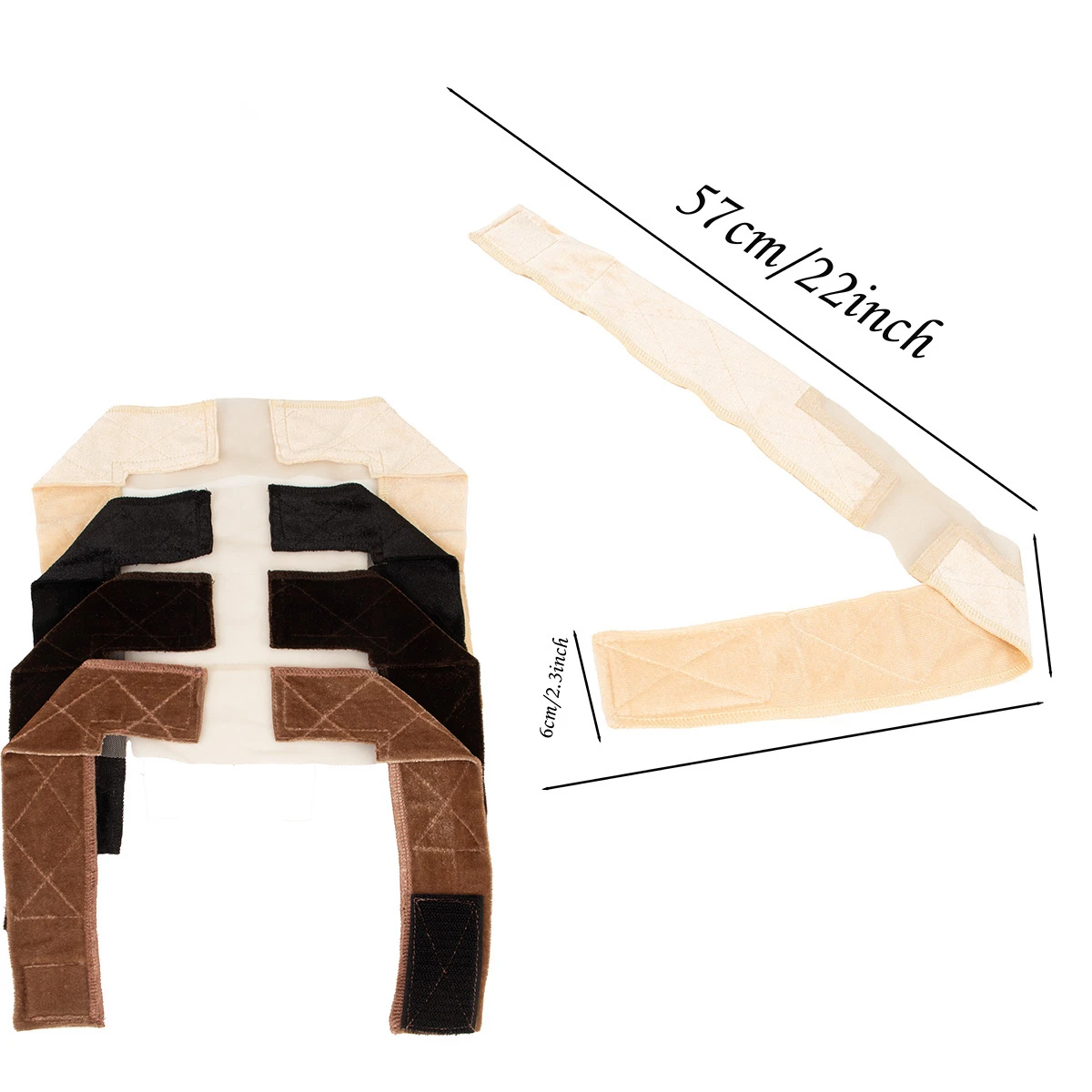 1pc Invisible Lace Wig Grip Band Velcro Adjustable Non Slip Headband for Lace Front Wigs Women