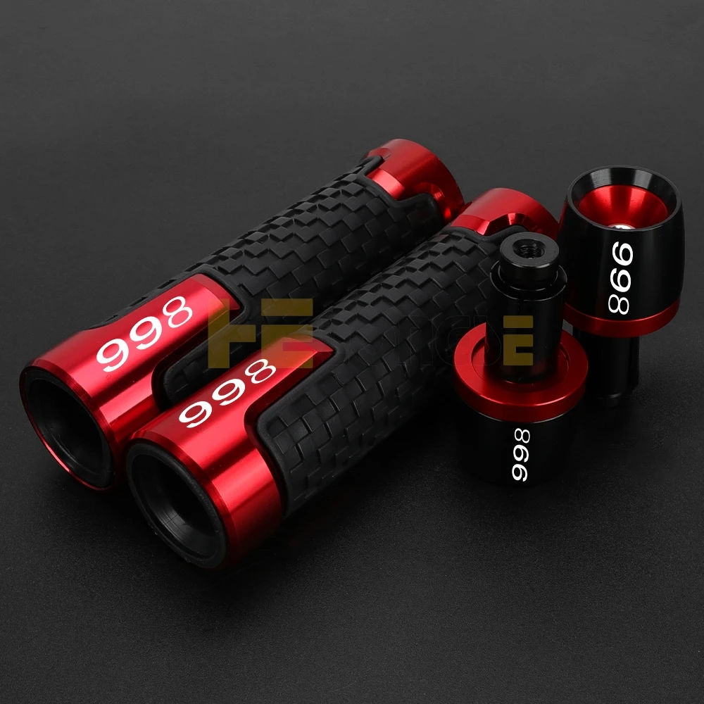 

FOR DUCATI 998 998R 998S 1999-2022 2023 2024 2025 2026 7/8'' 22MM Motorcycle Handlebar Grip Ends Plugs Handle Bar Caps Cover