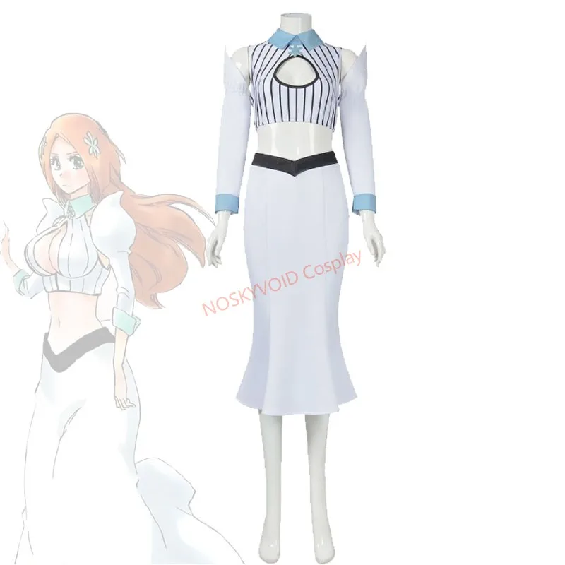 

Anime Inoue Orihime Cosplay Costume Thousand-Year Blood War Kurosaki Orihime Uniform Skirts Comic-con Bleach Stage Costumes