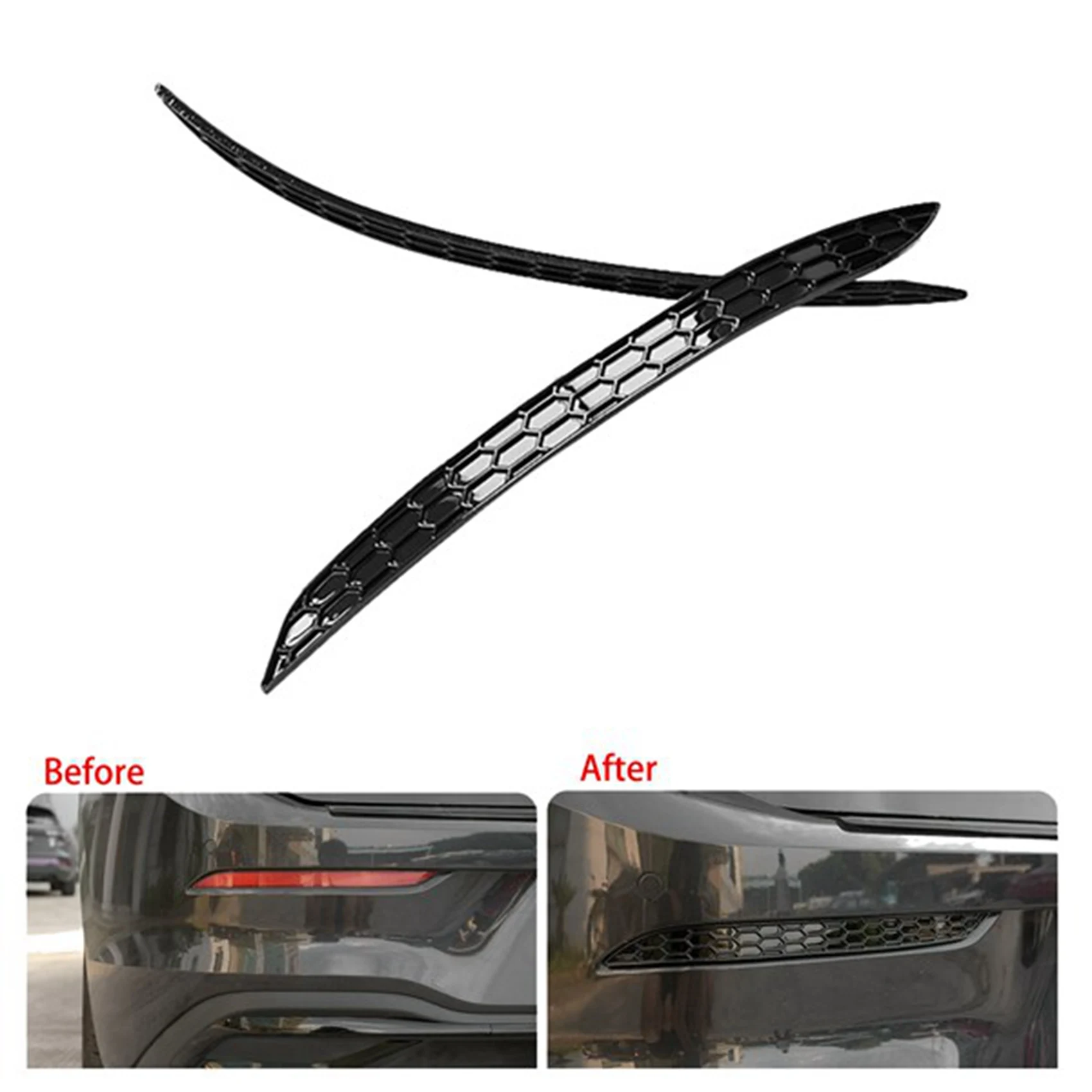 2Pcs Rear Bumper Reflector Strips for-VW Golf 8 MK8 for RLine 2020-2022 Exterior Parts