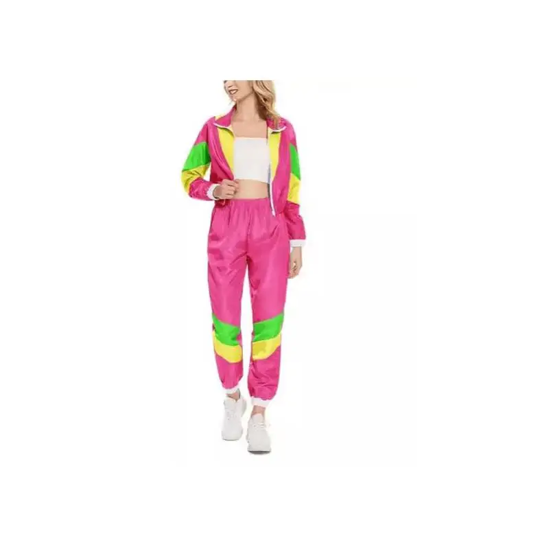 

Halloween Hip Hop Sports Suit Retro Disco Cosplay Party Performance Clothes 75D Stage Performance National Costume Women