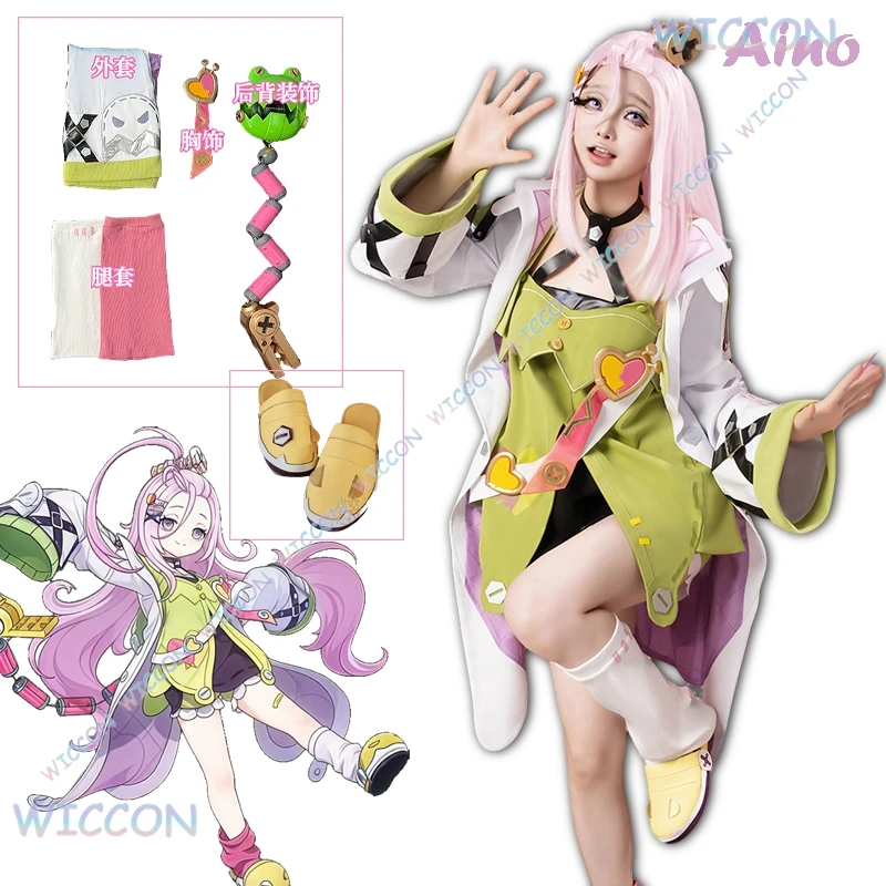 

OHaYo/Aino Косплей Genshin Impact Игровая одежда Женская одежда на Хэллоуин Аниме Игровой костюм парик Лоли Милые девушки Полный комплект Тапочки А