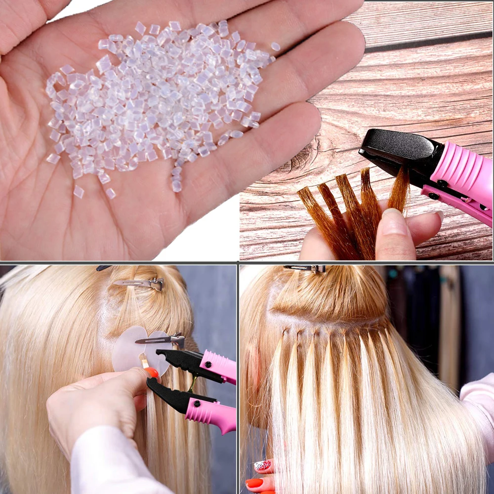 ITALIAN Keratin grain- 50gram/100gLOT 50g/100g keratin granule White color for I tip/ U-tip hair