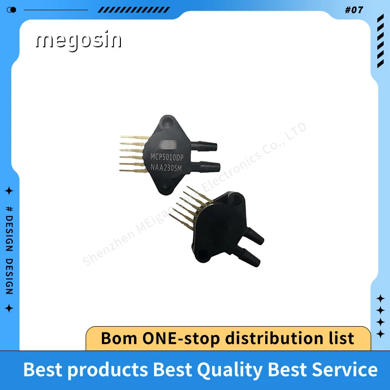 1 unids/lote sensor de presión MCP5010DP y sensor neumático con un rango de 0-10Kpa se puede personalizar para reemplazar el MPX5010DP