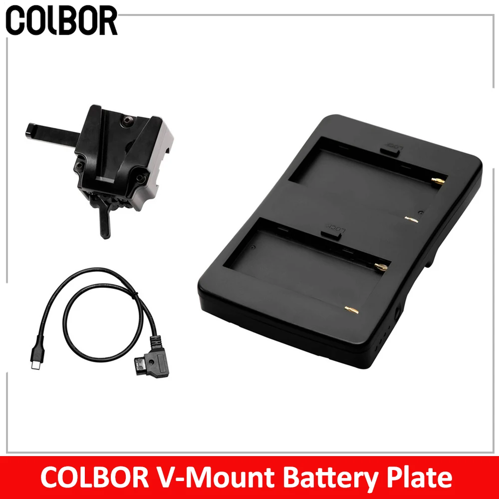 

COLBOR V-Mount Battery Adapter & NP-F to V-Mount Battery Plate Kit for COLBOR CL60 CL60M CL60R CL100X CL100XM LED Video Light