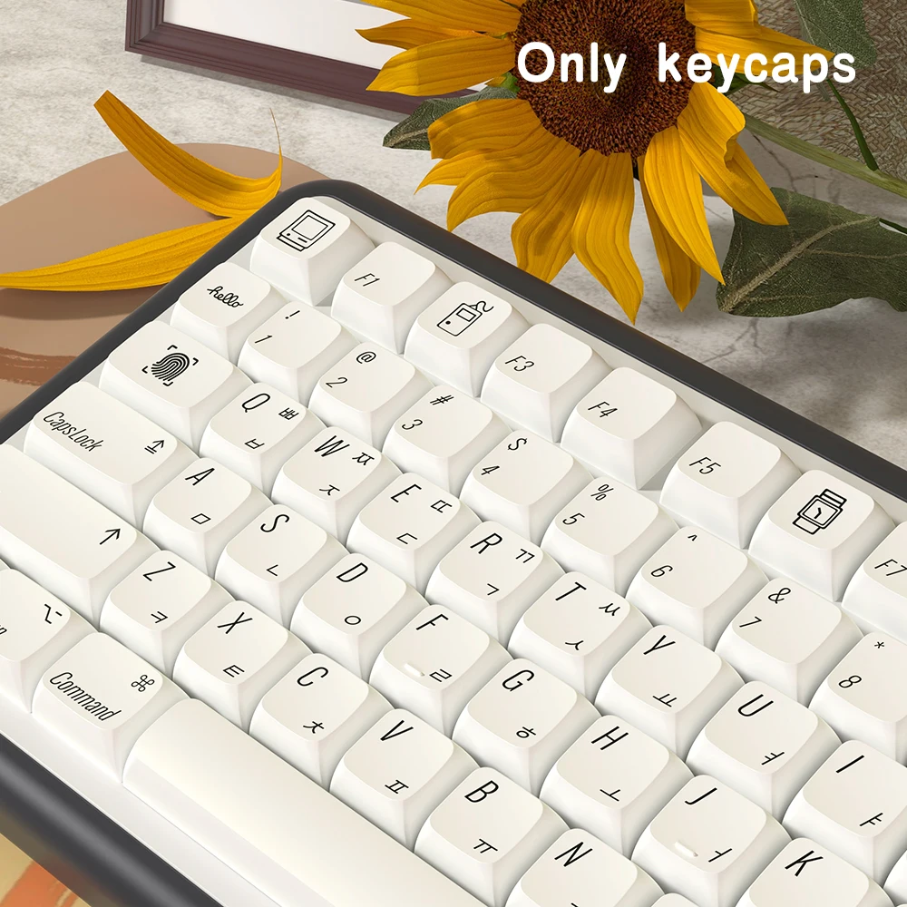 Minimalism White XDA Profile PBT keycaps For Mechanical Keyboard ISO Brazilian Korean Japanese Russian Spanish French keycap DIY