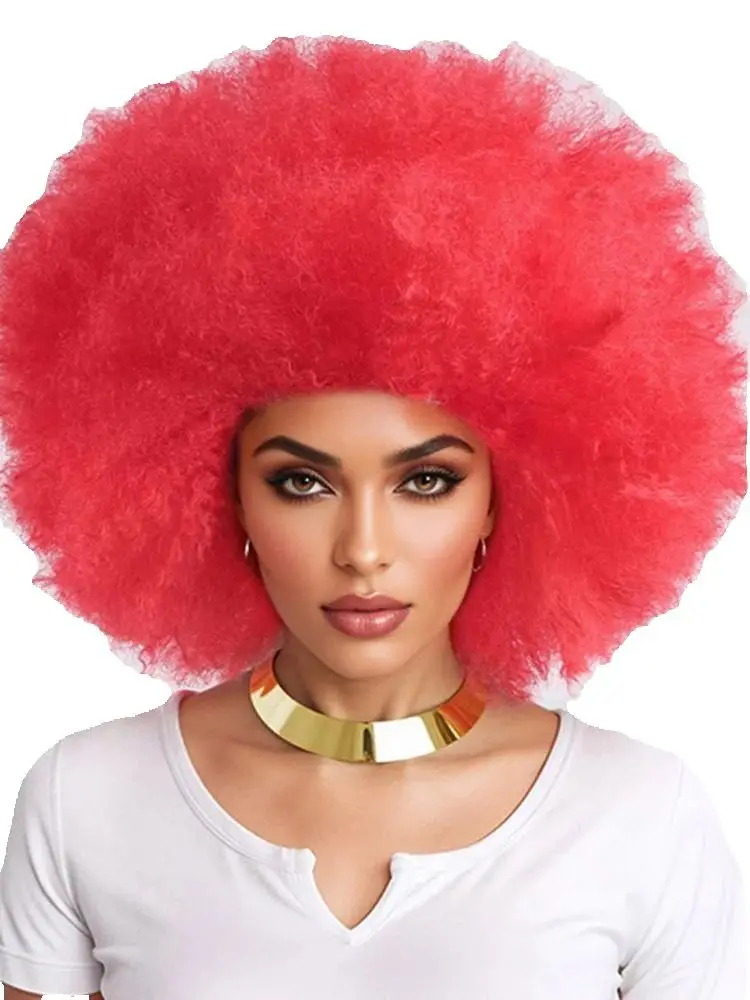 Perruque tête d'explosion africaine 12 couleurs perruque en fibres synthétiques