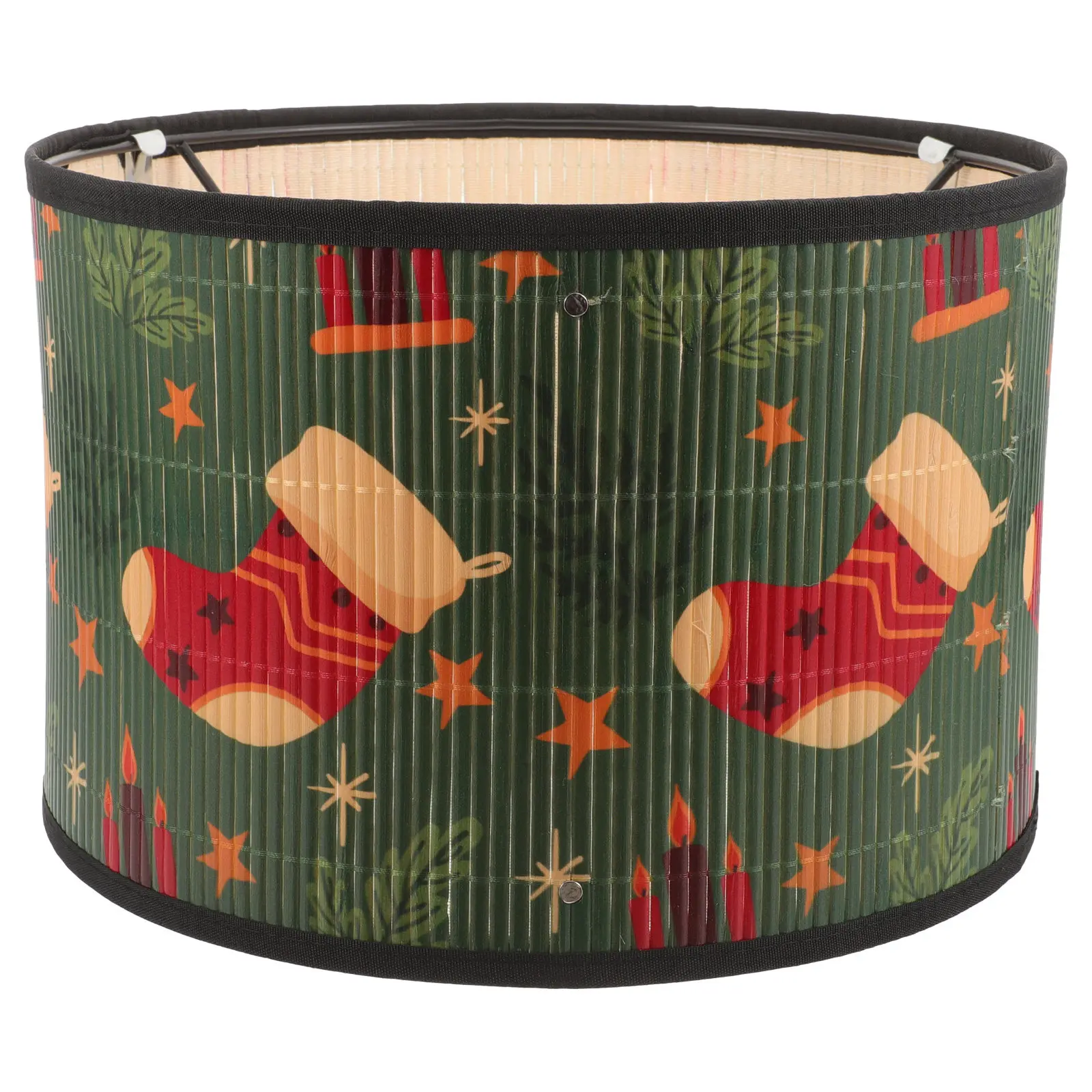 

Бамбуковый абажур в стиле ретро для рождественского декора, для спальни, гостиной, настольных и напольных ламп, современные светильники для помещений