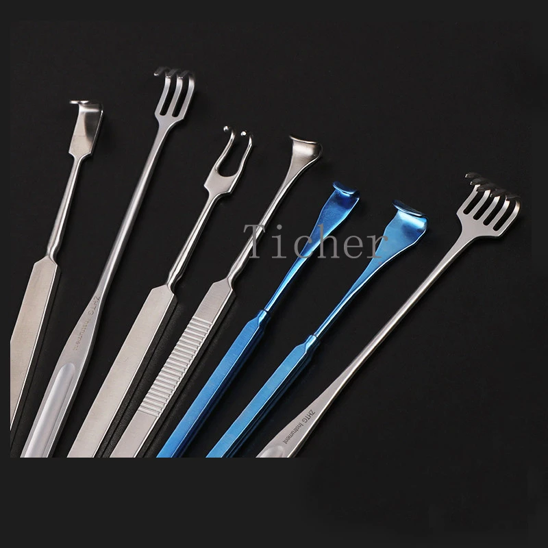 Bolsas de Ojos de acero inoxidable para cosméticos, herramienta de gancho para párpados, retractor de tapa, instrumentos oftálmicos, 14,5 CM