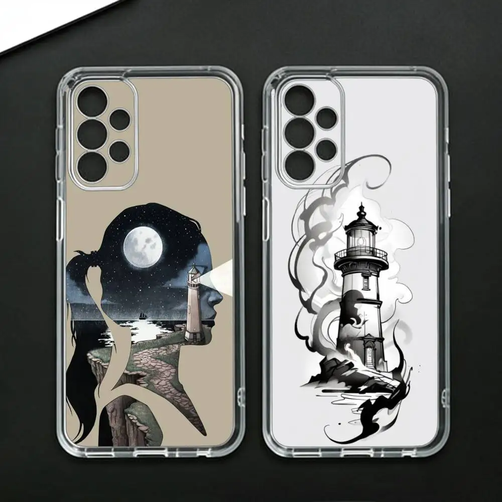 L-Lighthouse  Phone Case For Samsung Galaxy A71,A70,A52,A51,A40,A30 Transparent Cover