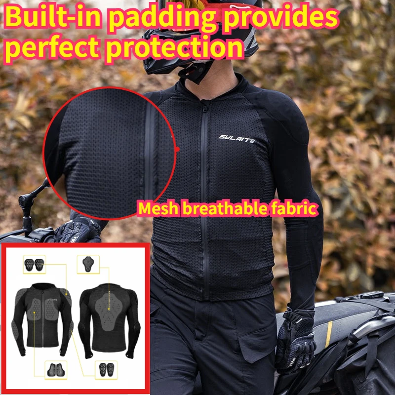 

Motorcycle armor clothing comprehensive airflow protection summer breathable soft armor chest protection racing clothing