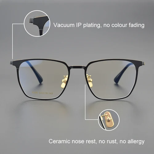 Imagen 2 del producto BLMUSA, gafas Retro de titanio ultraligeras de lujo, gafas de lectura antiluz azul, gafas fotocromáticas graduadas para miopía para hombres