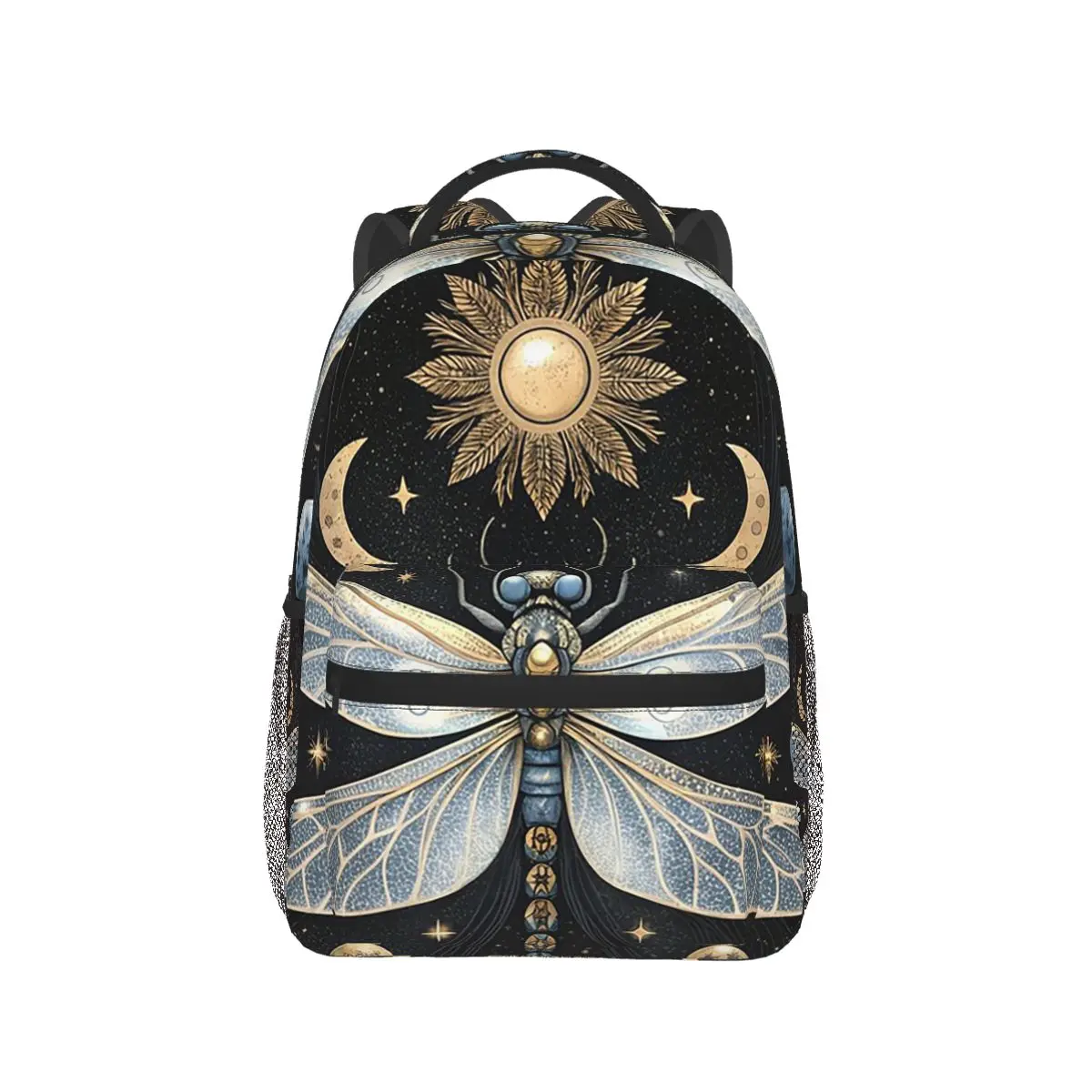 

Mystic Dragonfly Nature Gothic Backpack Hot Sale Daypack Large Capacity Kids BookBag School Bag Shoulder Bags for Men Women