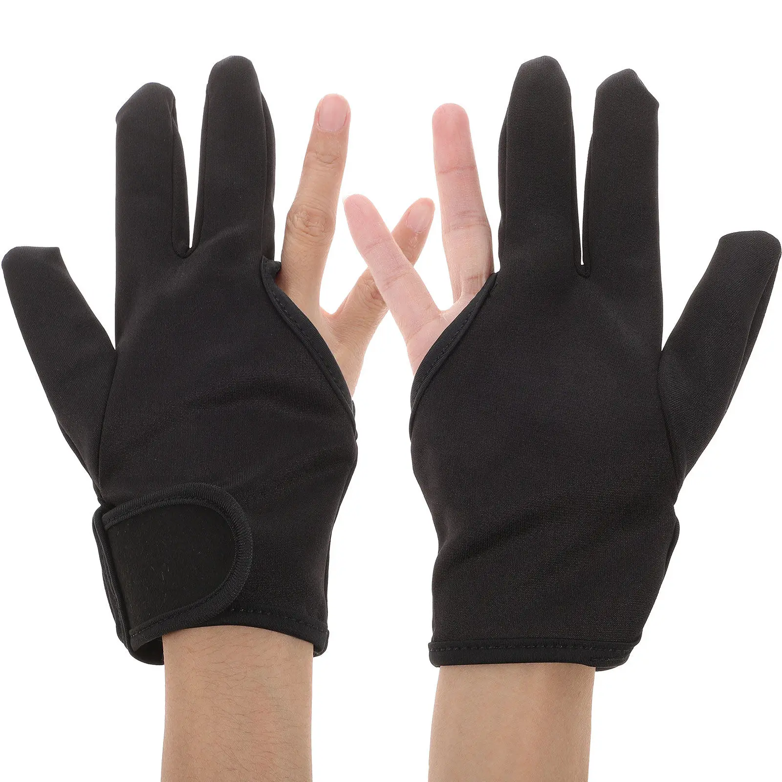 Hairdressing Glove 3 Fingers Heat Resistant Insulative Finger Glove Black for Straight Curly Hair Salon Tool Protective