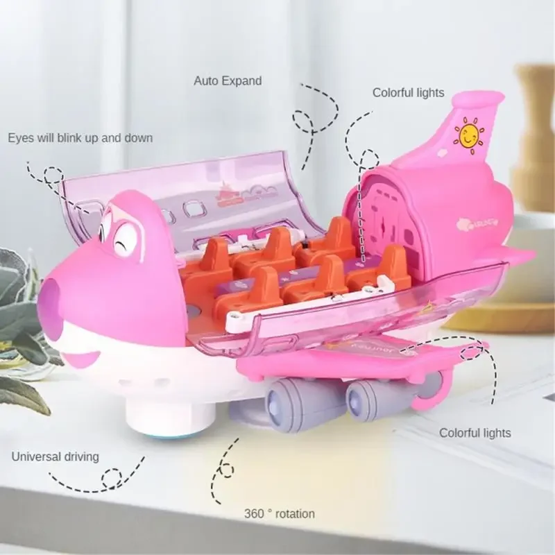 Simulation Model Universal Driving Colorful Package Electronic Toy Kids Toys Enhance Cognitive Ability Airliner Model Brain Game