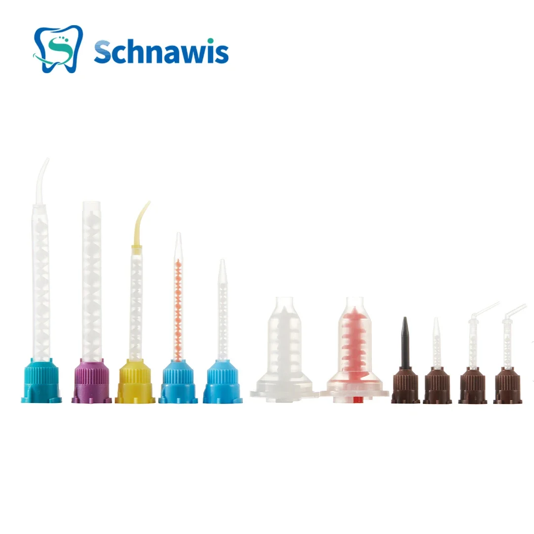 50Pcs/bag Dental Mixing Tips Impression Materials Lab Denture Color Tubes Disposable Silicone Rubber Dentistry Material