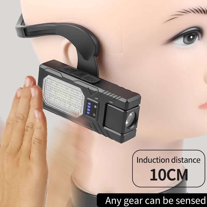Induction Hanging Ear Work Light Portable EDC Flashlight Outdoor Fishing Headlamp Waterproof Emergency Lamp for Camping Running