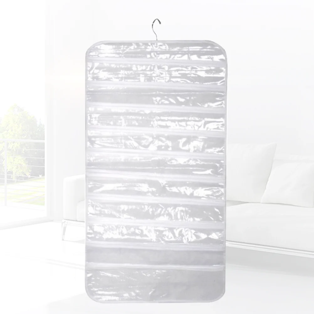 

80 Pockets Double-Sided Hanging Jewelry Organizer Bag Transparent Storage For Earrings Necklaces Bracelets Hair Accessories