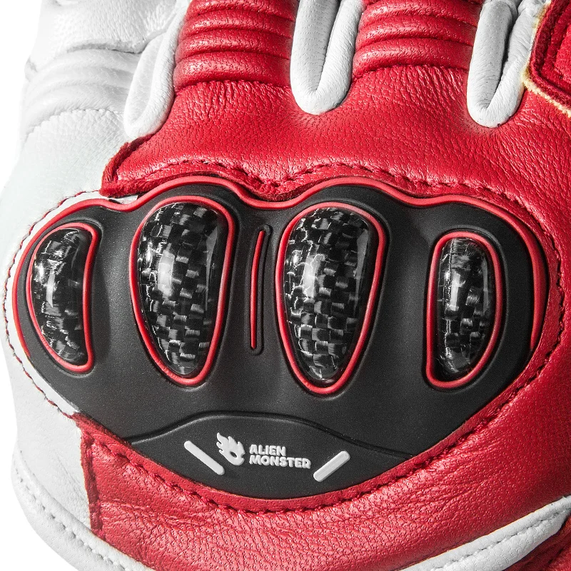 Genuine Leather Wear-resistant Gloves Motocross Anti-fall Cycling Moto Gloves Motorcycle Gloves Carbon Fiber Protective Gloves