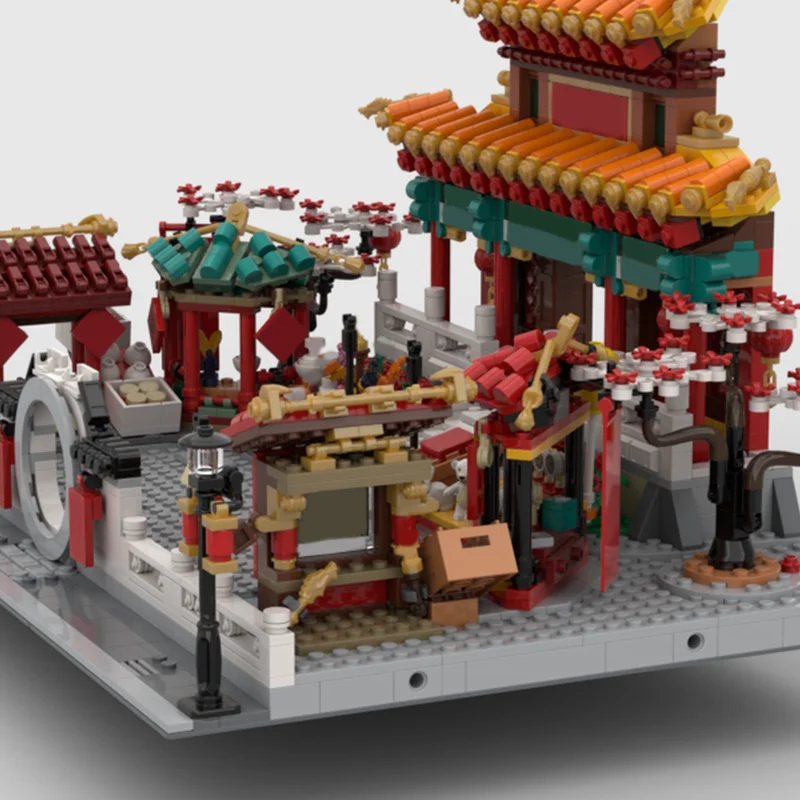 1932pcs MOC Chinees Nieuwjaar Serie Tempel Modulaire Klassieke Architectuur DIY Model Bouwstenen Verjaardag Speelgoed Cadeau