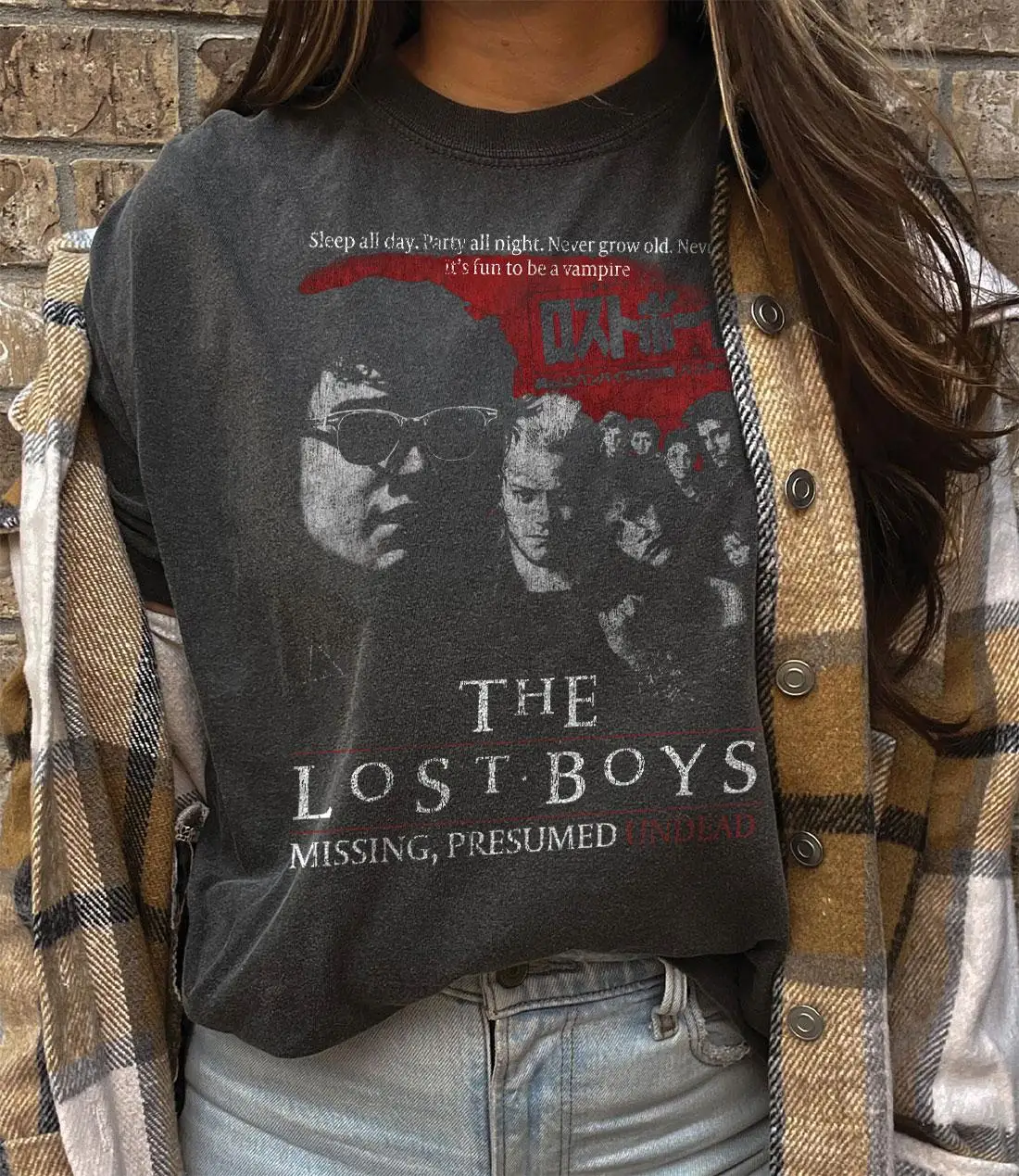 تي شيرت Lost Boys Retro للجنسين - تصميم فيلم التسعينيات، نمط، كاجوال ومريح، قطن خالص، للجنسين، ملابس الشارع #3