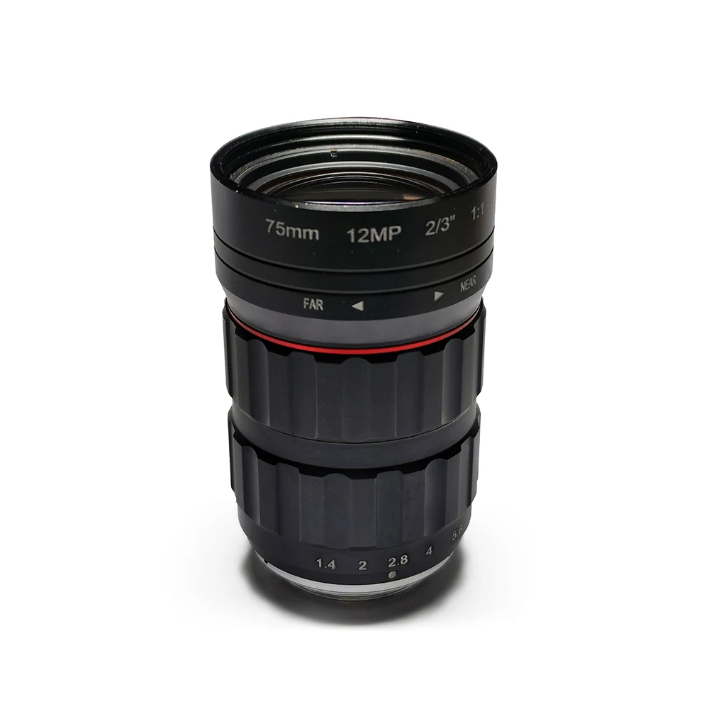 

OEM 75mm 2/3" CCTV Lens F2.4 C Mount 4K 12MP Megapixels Lens for CCTV HD Camera Machine Vision Lens SL-0220