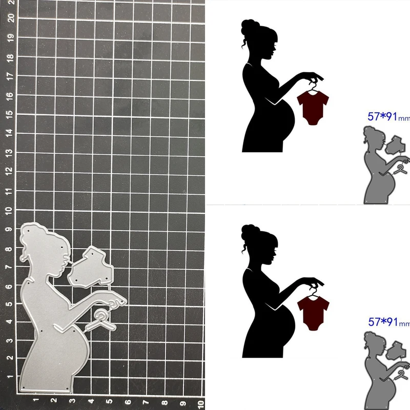 

Pregnant woman Metal Cutting Dies for DIY Scrapbooking Craft Die Supplies Moulds Card Album Decoration