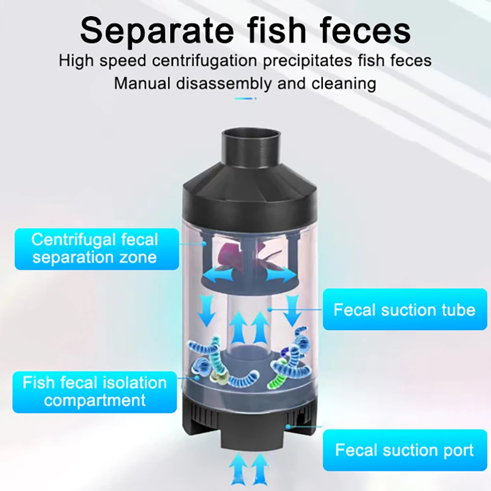 Aquarium Fish Stool Suction Collector Fully Automatic Fish Tank Sponge Filter Fish Poop Cleaner Filters Submersible Aquarium