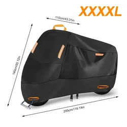 Motorcycle Cover All Season Waterproof Universal Outdoor Protection Against Dust Debris Uv Protection 210D Thick Oxford M-XXXXL