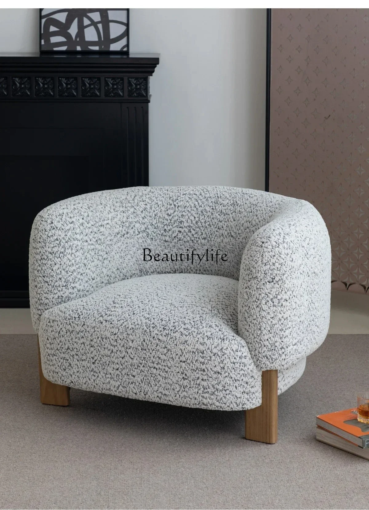 

Lazy sofa single Italian fabric sofa chair