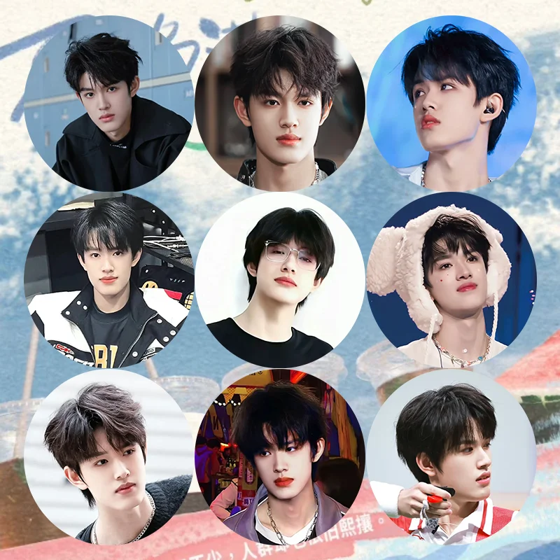 9 قطعة/مجموعة TF الأولاد وانغ يوان وانغ junkai qian xi تشانغ تشو zhixin su xinhao تشانغ junhao zuo شنق شارة بانغ بروش حقيبة ديكور دبابيس