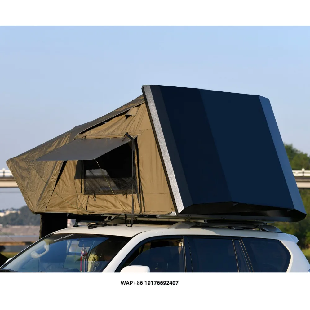 4x4 4WD Overland Aluminum Hard Shell Top Car Rooftop Waterproof 3-4 Person Camping Trailer Roof Rack Roof Top Tent