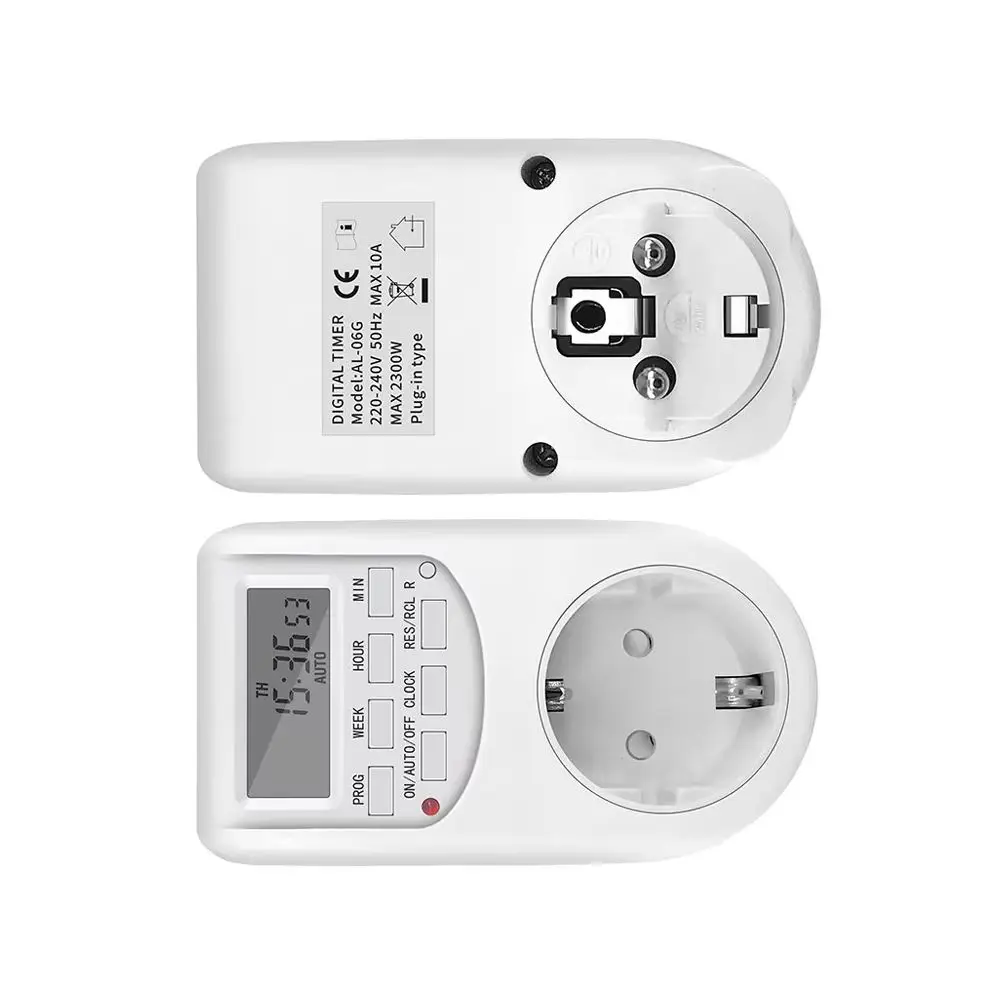 1785W/2300W Energy Saving Digital Kitchen Timer EU/US/UK Plug Timer Switch 10A/15A Outlet Week Hour Programmable Timer Socket