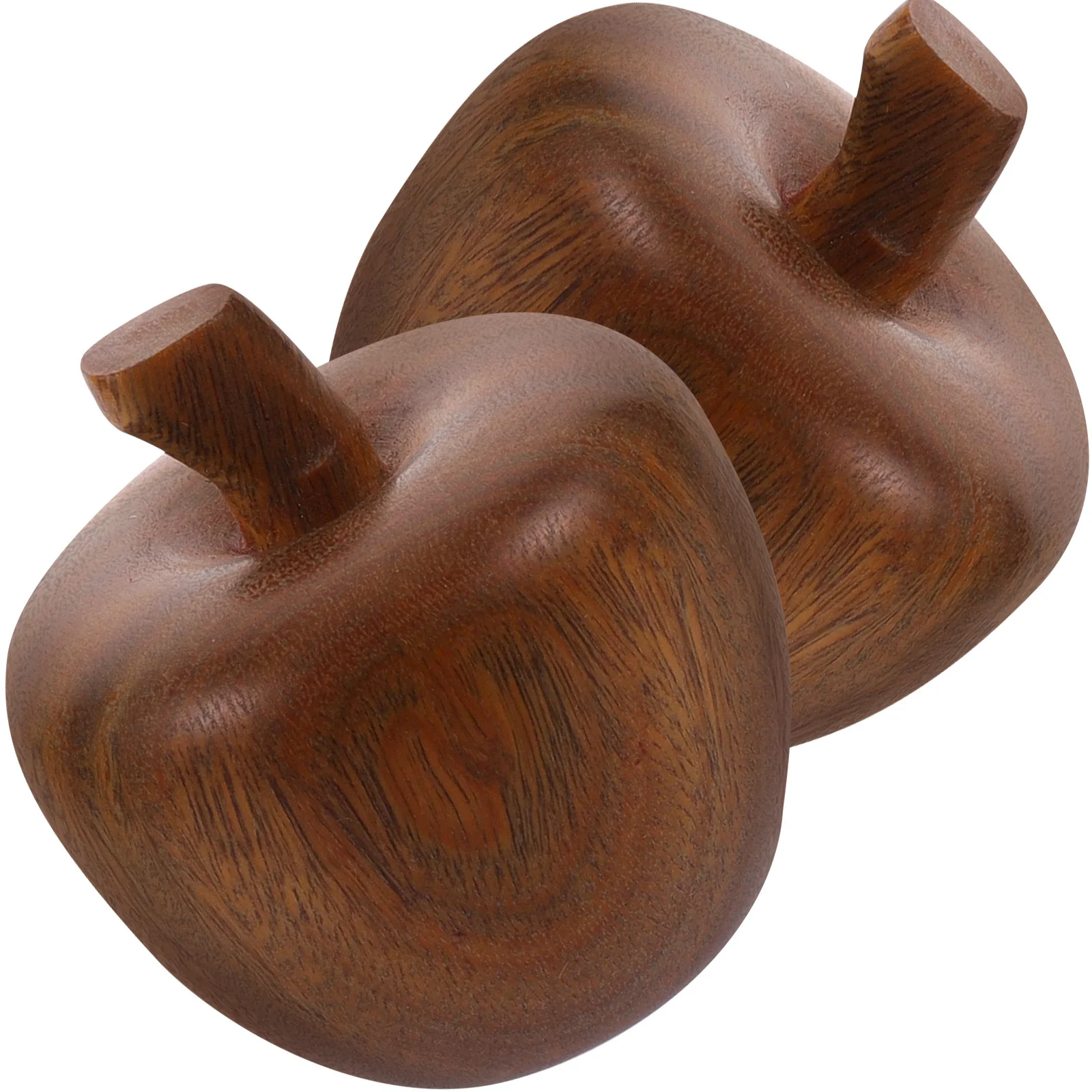 

2pcs Green Sandalwood Handheld Carving Desktop Ornament Home Decor Festival Gift Natural Wood Craft Living Room Decoration