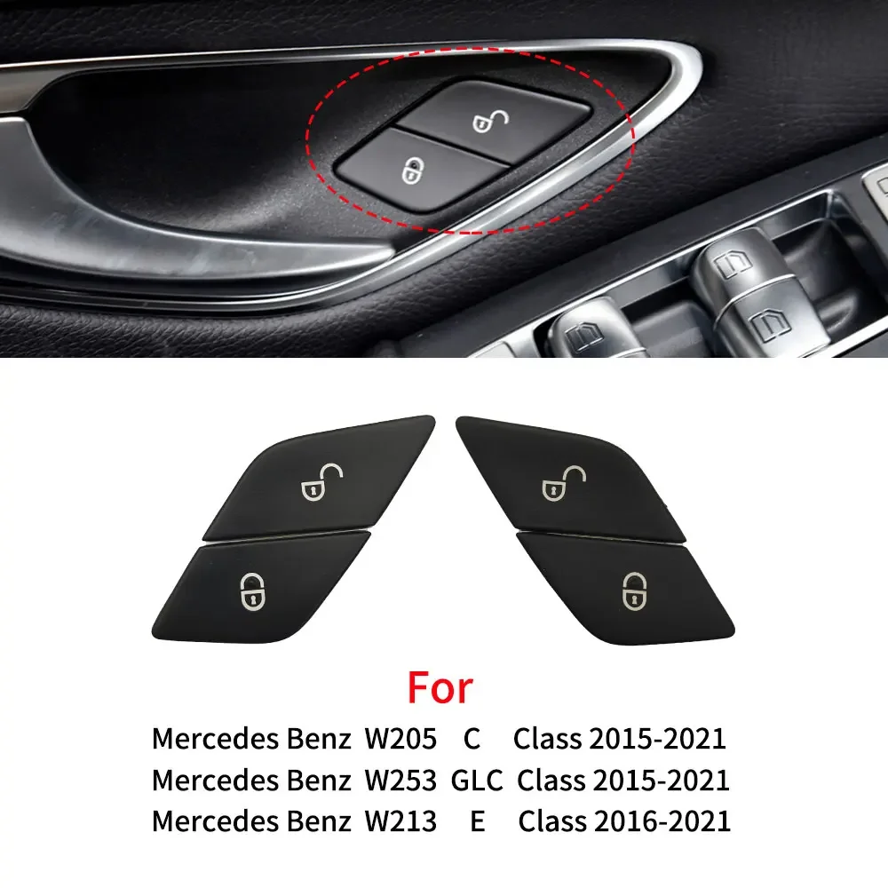 

For Mercedes W205 W293 W253 W213 W447 Car Interior Central Door Lock Unlock Switch Button Cover For Benz C EQC GLC E V Class