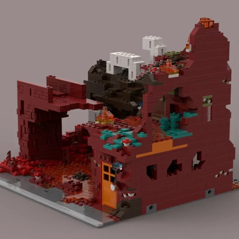 Construction Model Moc Building Bricks Scenarios Of Magma Flow Technology Modular Blocks Gifts Christmas Toys DIY Sets Assembly